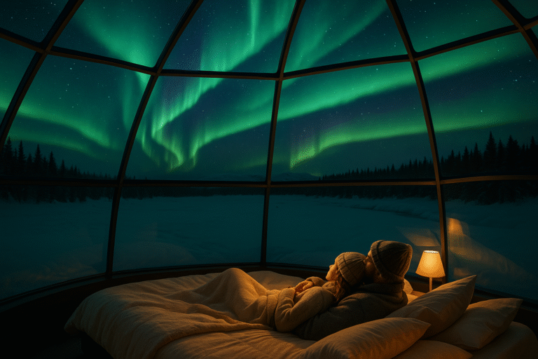 Experiências exclusivas na aurora boreal