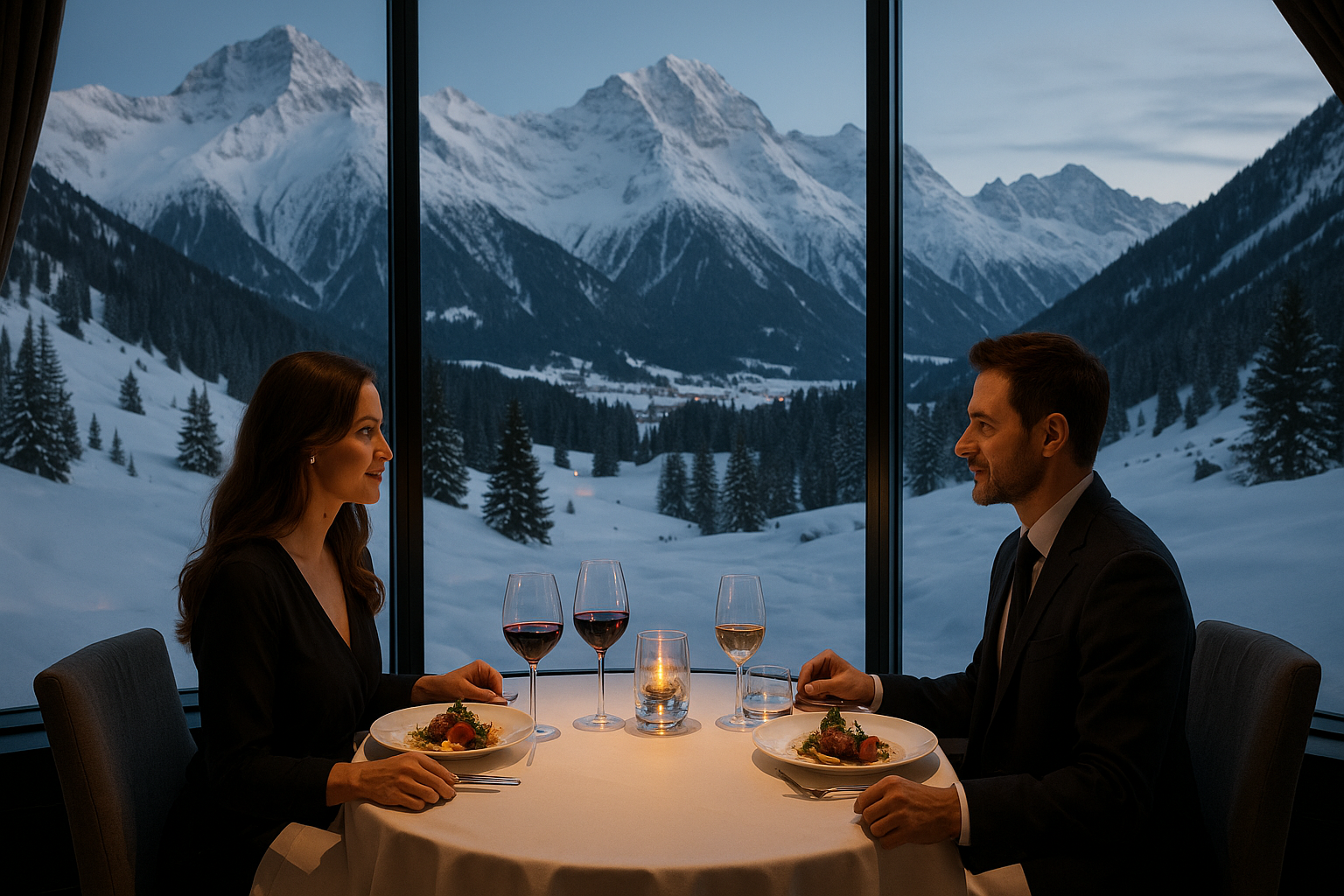 Experiências gastronômicas de luxo em resorts de neve