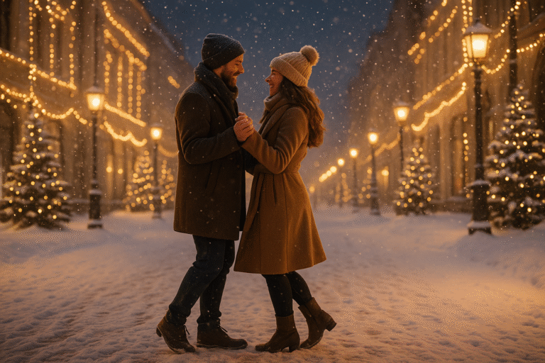 Momentos inesquecíveis em uma viagem romântica de inverno